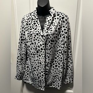 Gently used cheetah print blouse size medium
